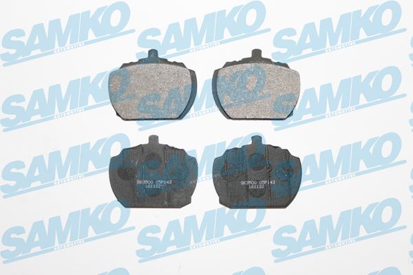 Комплект тормозных колодок, дисковый тормоз - Samko 5SP143