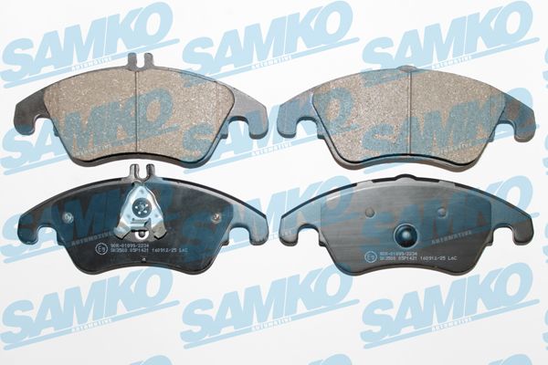 Комплект тормозных колодок, дисковый тормоз - Samko 5SP1421