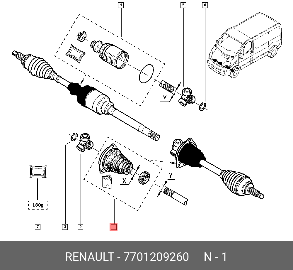 Пыльник ШРУСа - Renault 7701209260