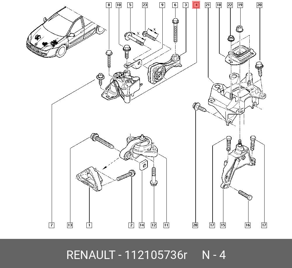 Рено Сценик 2 Купить Опору Двигателя