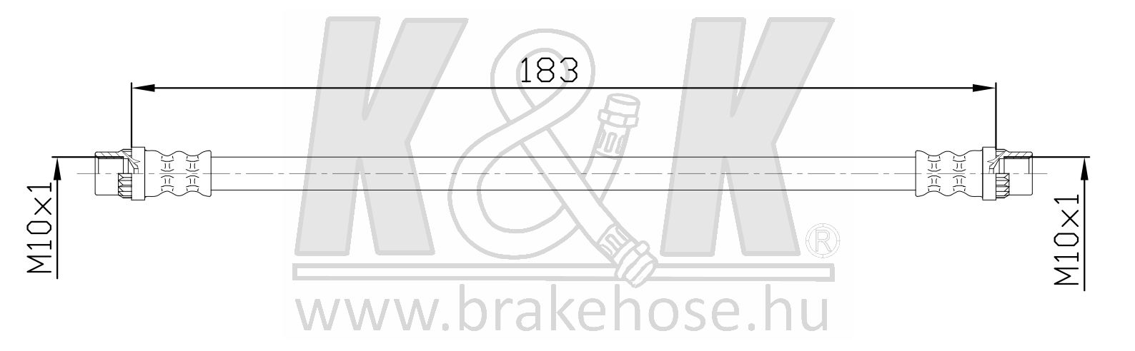 Шланг тормозной - K&K FT1164