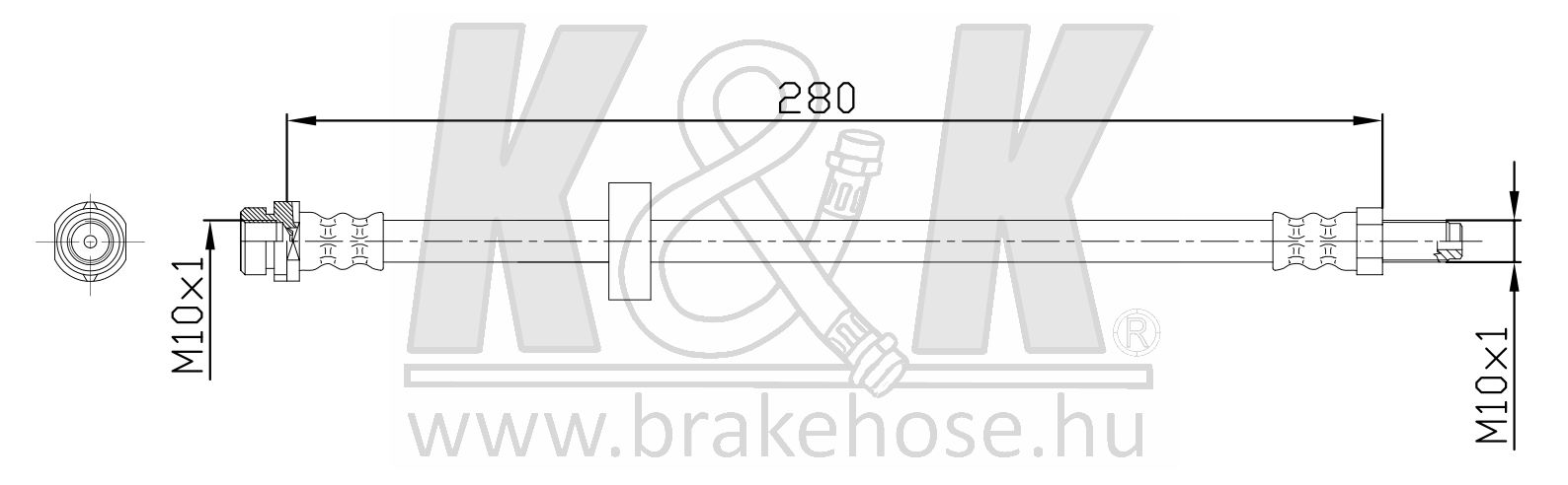 Шланг тормозной - K&K FT2314