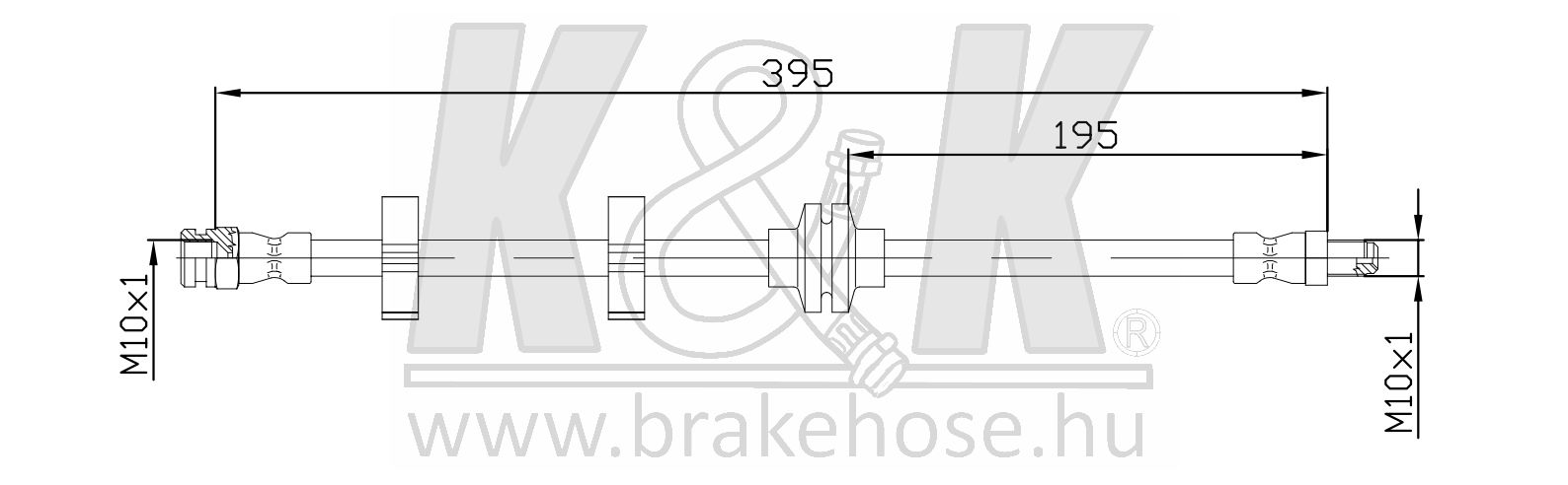 Шланг тормозной - K&K FT8402