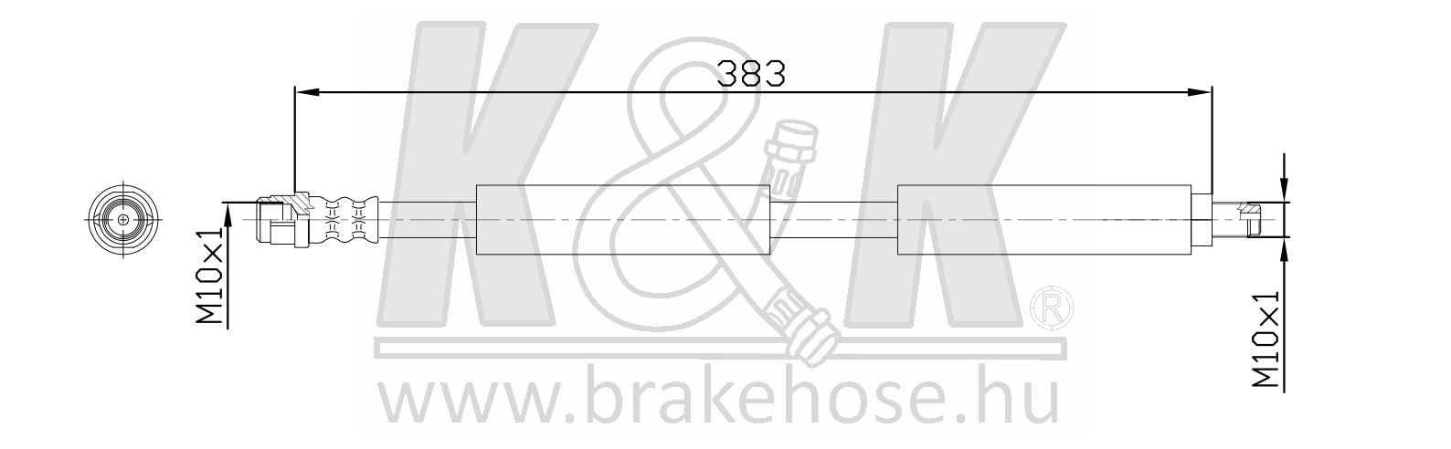 Шланг тормозной - K&K FT8574