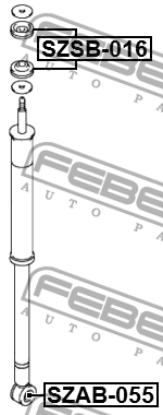 Втулка заднего амортизатора зад прав лев Febest SZSB-016 Сузуки 475₽