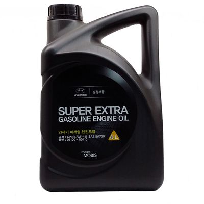 Масло моторное полусинтетическое Super Extra Gasoline 5W-30, 4л - Hyundai/Kia 05100-00410