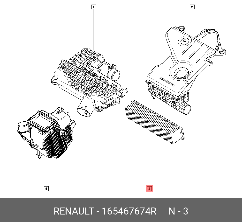 Фильтр воздушный - Renault 16 54 676 74R