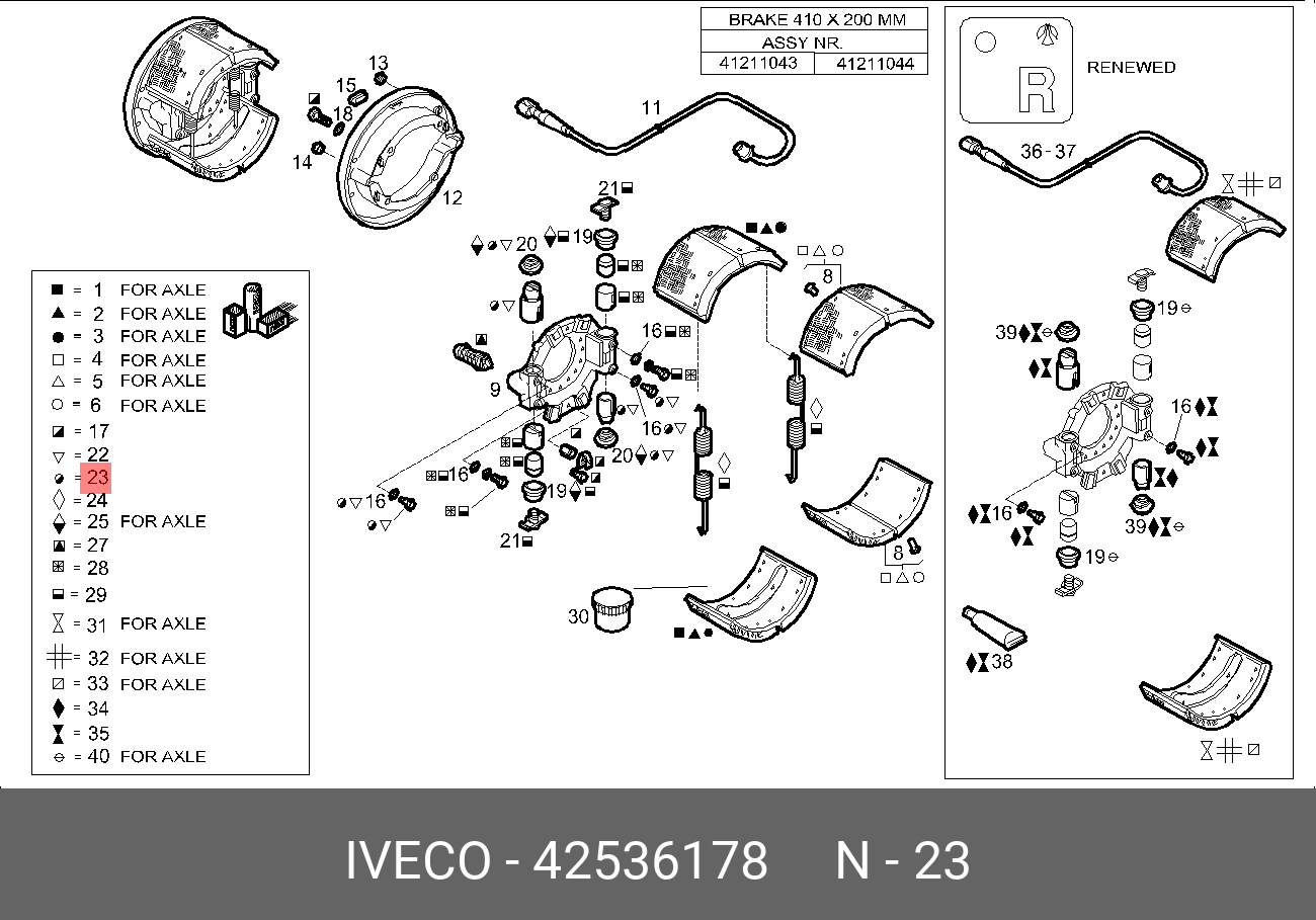РМК тормозного суппорта   Iveco - Iveco 42536178