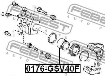 Поршень суппорта тормозного переднего d633 перед прав лев Febest 0176-GSV40F Тойота Лексус 1644₽