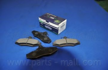 Колодки тормозные дисковые | зад | - PARTS-MALL PKC-010