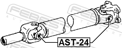 Крестовина карданной передачи - Febest AST-24