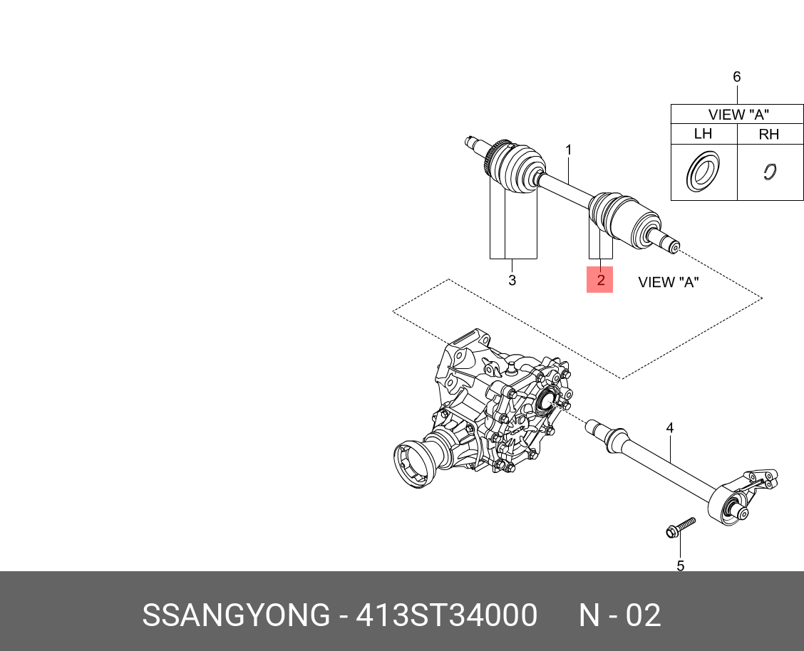 Пыльник ШРУСа - Ssangyong 413ST34000