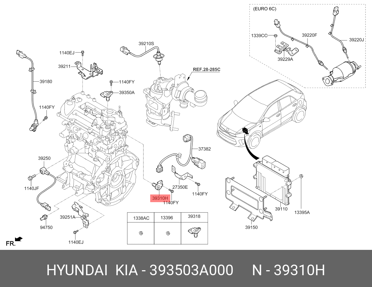 Датчик положения распредвала - Hyundai/Kia 393503A000