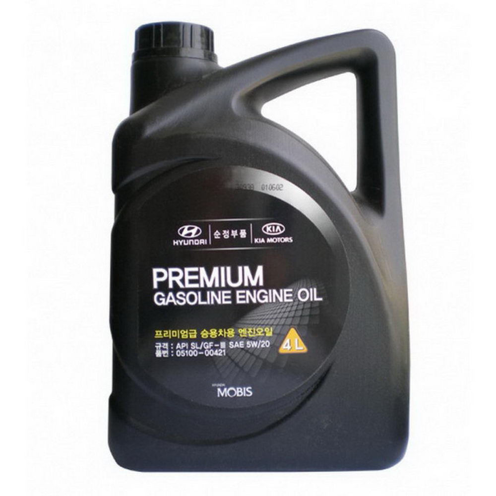 5w-20 Premium Gasoline API SL, ilsac gf-3, 4л (полусинт. мотор. масло) - Hyundai/Kia 05100-00421