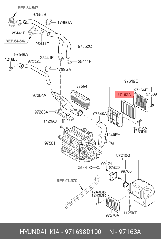Фильтр воздушный салона universespaceluxury/xpress - Hyundai/Kia 971638D100