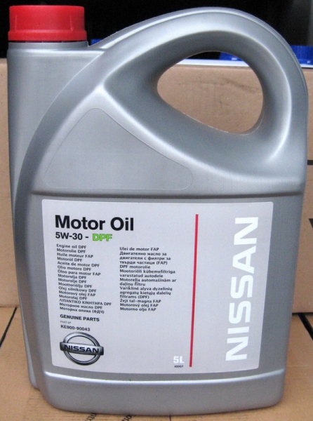 Масло моторное синтетическое Motor Oil DPF 5w-30, 5л - Nissan KE900-90043-R