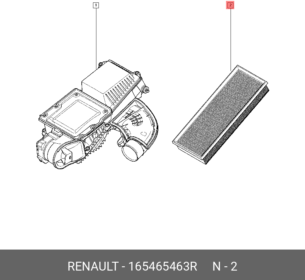 Фильтр воздушный - Renault 165465463R