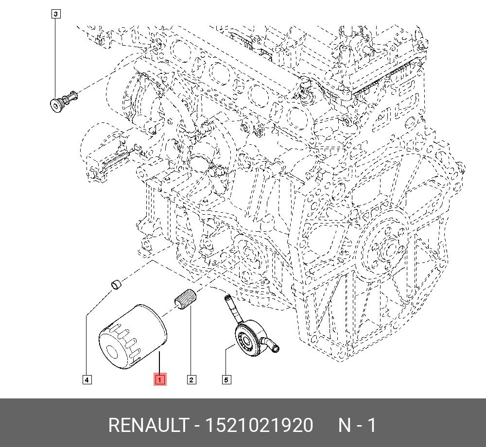 Фильтр масляный - Renault 1521021920