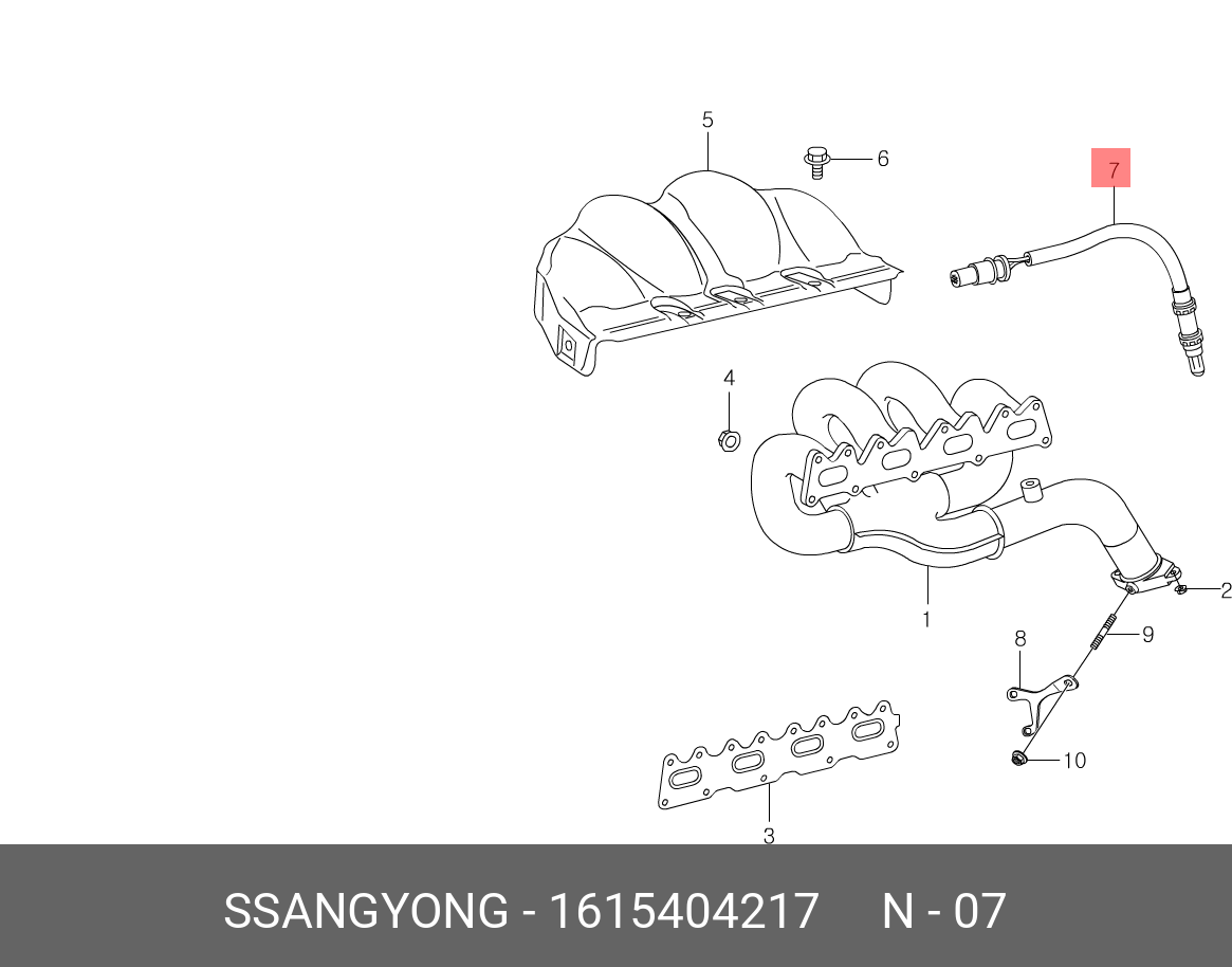 Лямбда зонд датчик кислородный ssangyong actyon sports, ssangyong rexton, ssangyong kyron - Ssangyong 1615404217