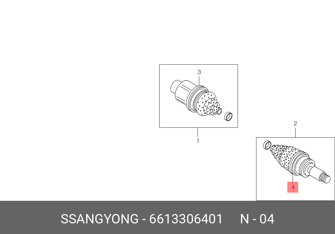 Пыльник ШРУСа - Ssangyong 6613306401