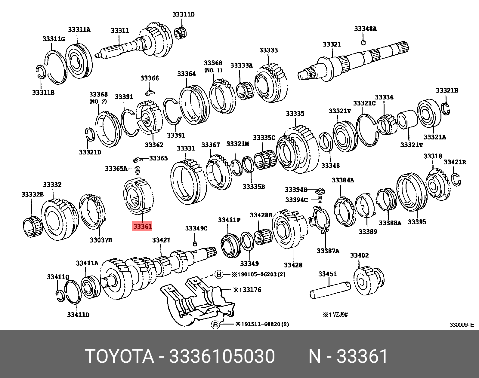 Ступица - Toyota 33361-05030