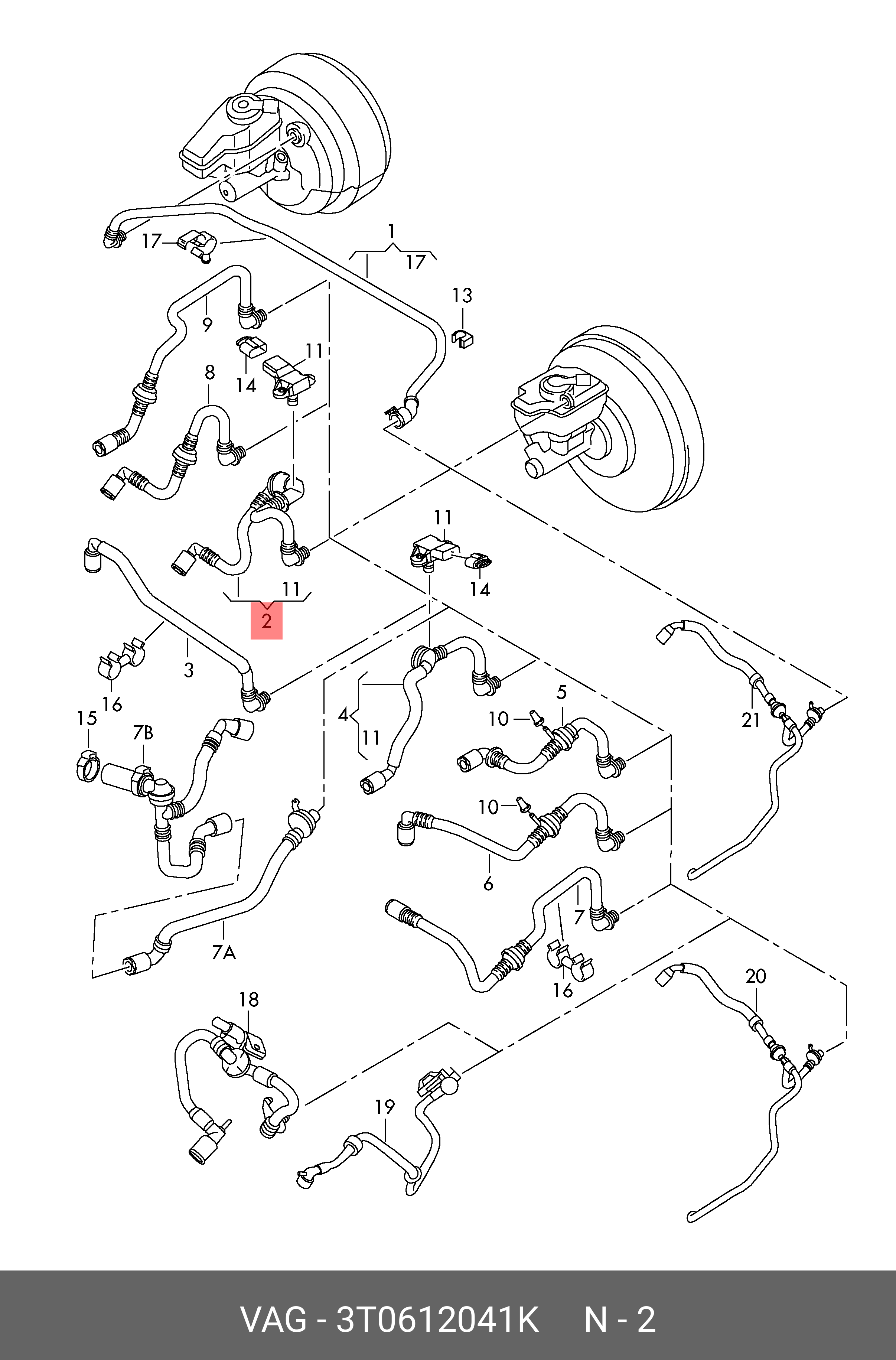 Подушка двигателя - VAG 3T0612041K