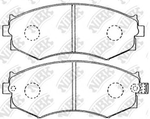 Колодки тормозные дисковые | перед | - NIBK PN2176