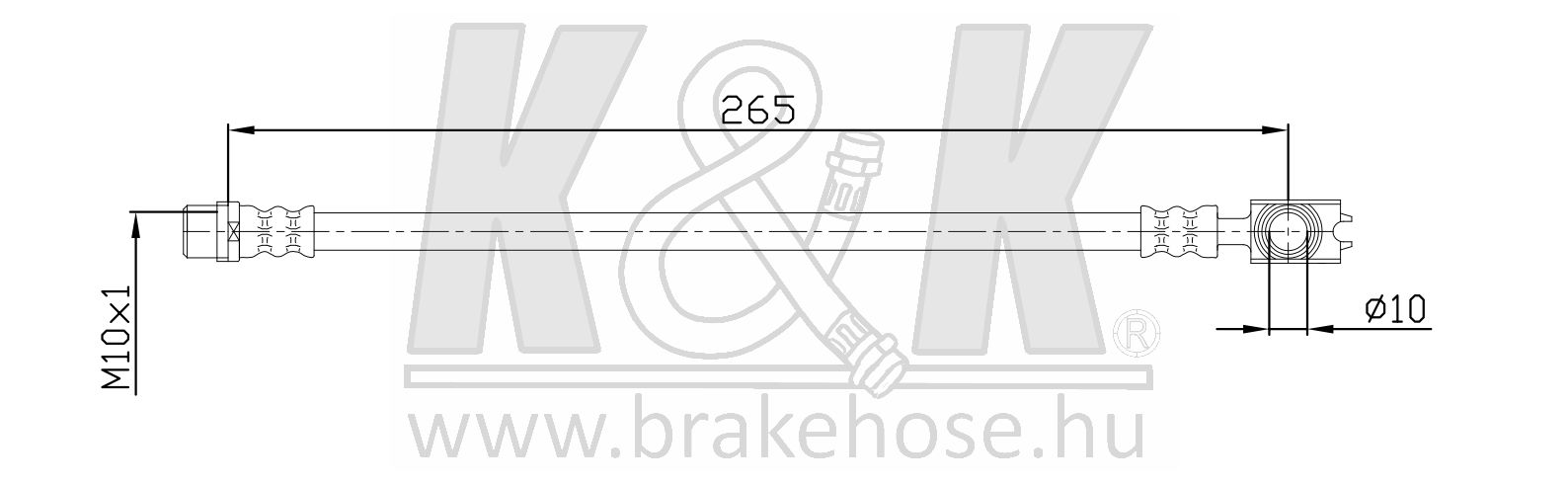 Шланг тормозной - K&K FT2830