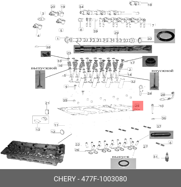 Прокладка ГБЦ - Chery/Exeed 477F1003080