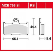 Снят с производства Колодки тормозные дисковые для мотоциклов - TRW MCB756SI