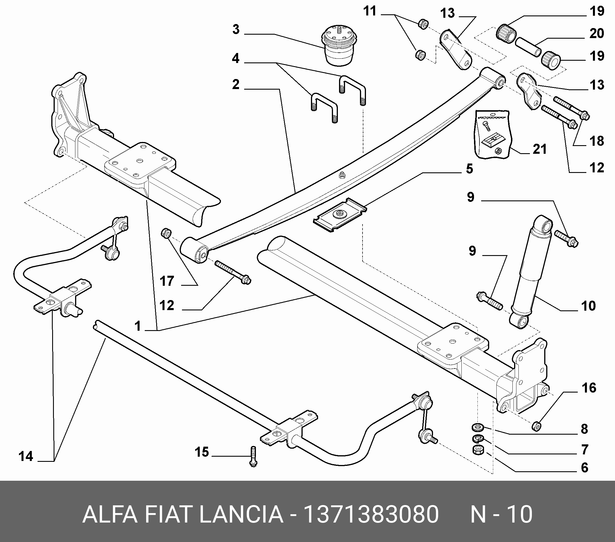 Амортизатор задний - Fiat/Alfa/Lancia 1371383080