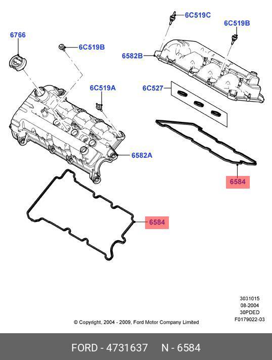 Прокладка крышки клапанов - Ford 4731637