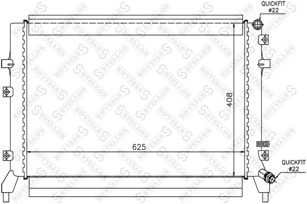 Радиатор системы охлаждения Audi - Stellox 10-25447-SX