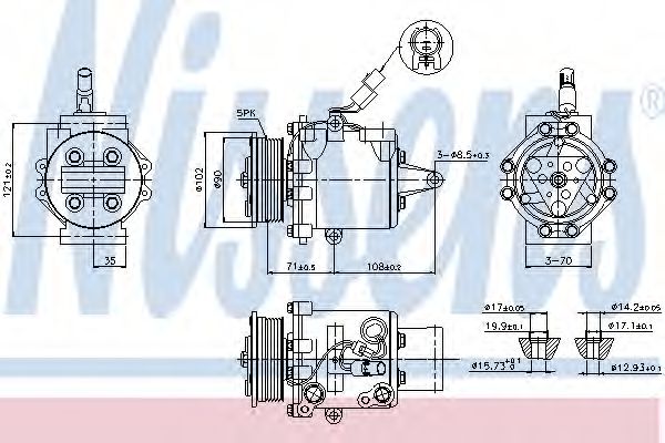 Компрессор кондиционера - Nissens 89591