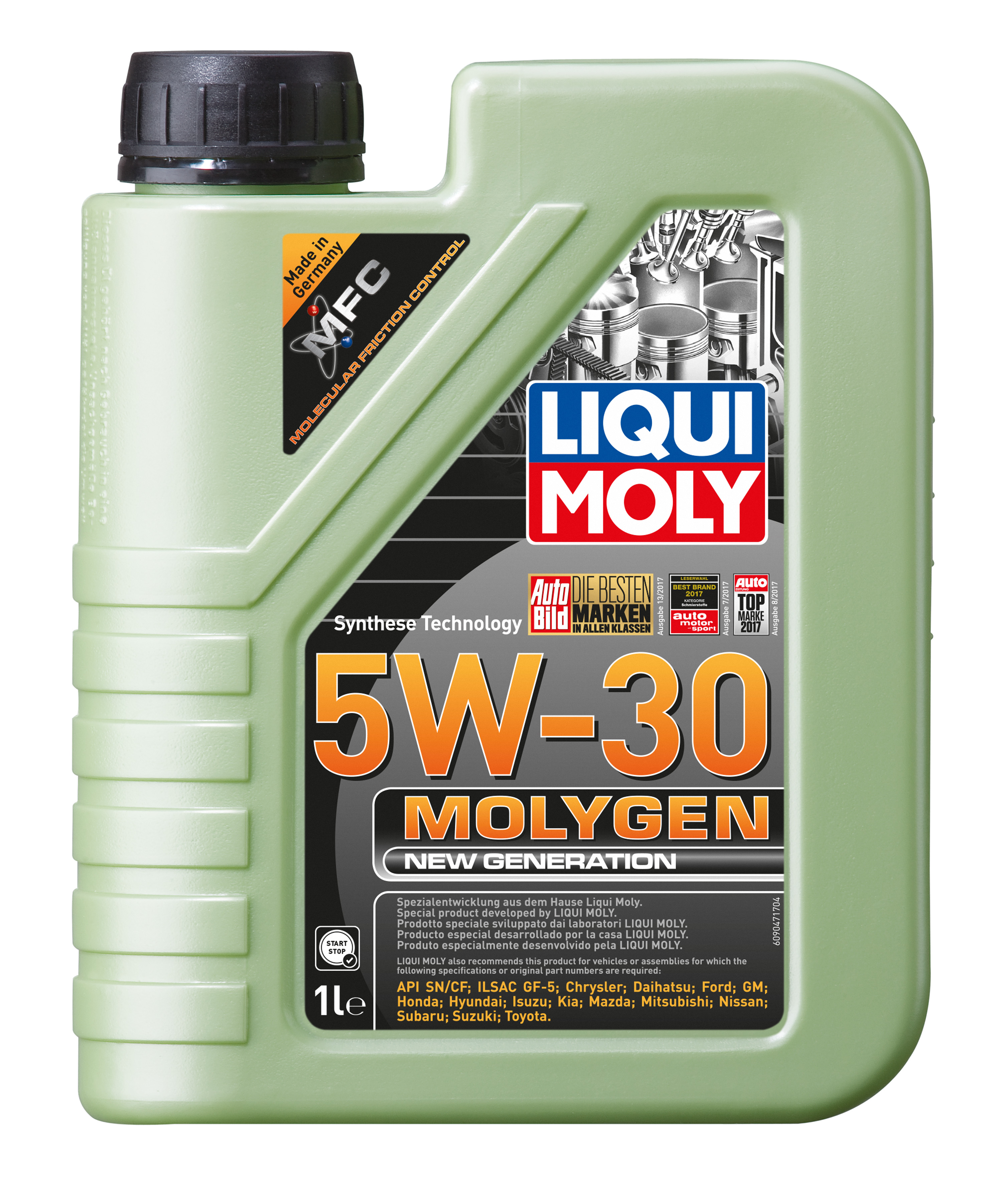 5W-30 SN/СF Molygen New Generation 1л (НС-синт.мотор.масло) Liqui Moly 9041