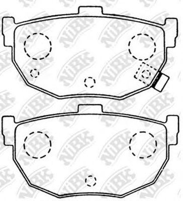 Колодки тормозные дисковые | зад | - NIBK PN2130