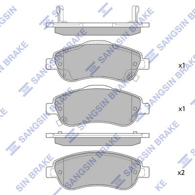 Колодки тормозные перед honda cr-v RE - Sangsin SP1567