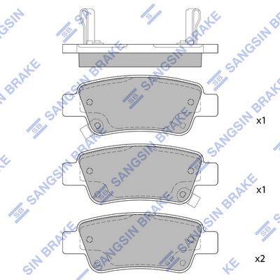 Колодки тормозные зад honda cr-v RE - Sangsin SP1568