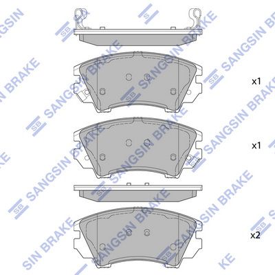 Колодки тормозные передние - Sangsin SP2175