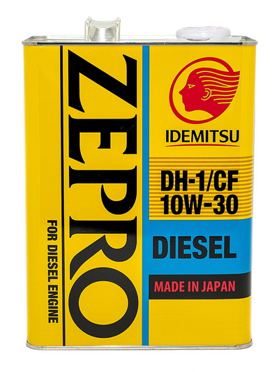 10w-30 zepro diesel dh-1/cf 4л (мин. мотор. масло) - IDEMITSU 2862-004