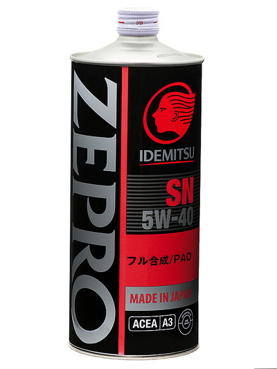 5W-40 ZEPRO RACING SN 1л (PAO синт. мотор. масло) - IDEMITSU 3585-001