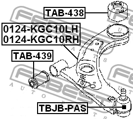 Рычаг нижний перед лев Febest 0124-KGC10LH 8000₽