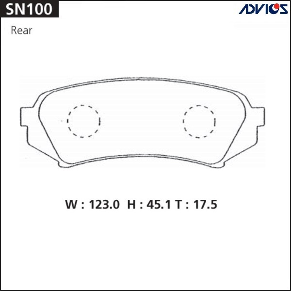 Дисковые тормозные колодки - ADVICS SN100