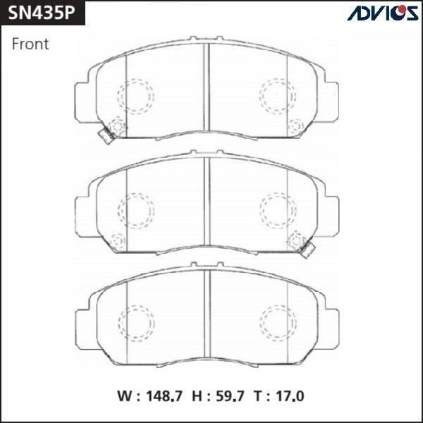 Дисковые тормозные колодки - ADVICS SN435P