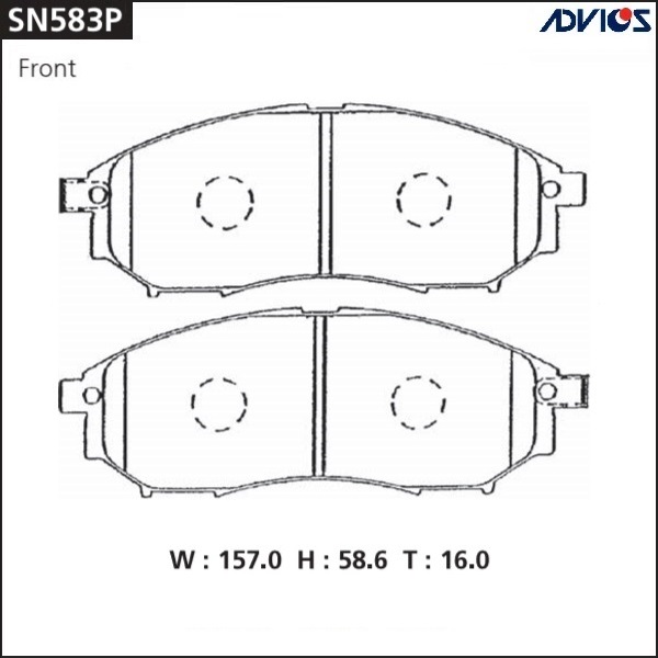 Дисковые тормозные колодки - ADVICS SN583P