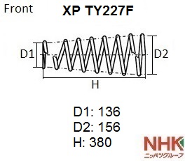 Пружина ходовой части - NHK XP TY227F
