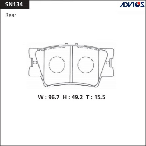Дисковые тормозные колодки - ADVICS SN134
