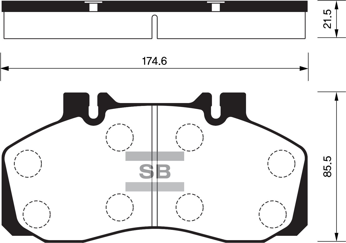 Колодки тормозные передние - Sangsin SP1207