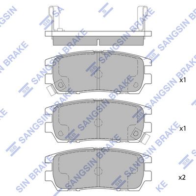 Колодки тормозные зад MMC pajero 90-99/ galant 03- - Sangsin SP1538