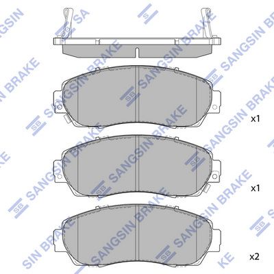 Колодки тормозные передние - Sangsin SP2115